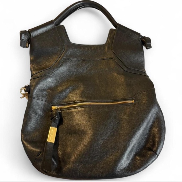 Foley + Corinna Mid City Tote Black Leather Versatile Tote - Picture 3 of 7